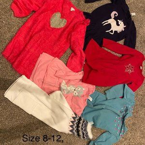 Lot of 6 Size 8-10 girls Sweater Dresses